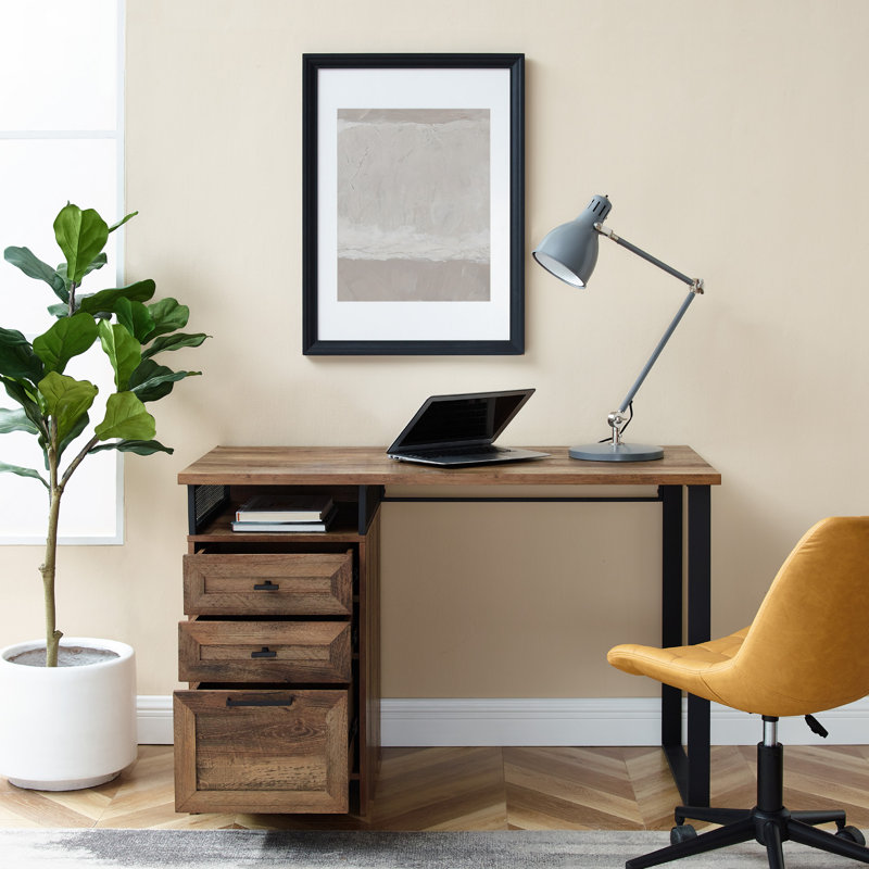 Meidinger Computer Desk, Rustic Oak