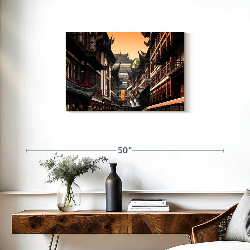 Ravi architecture dans le jardin Yuyuan, H 20 po x l 30 po