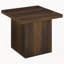 Table de bout en pin foncé