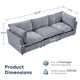 106.38” W Oversized 3-Seater Modular Sofa