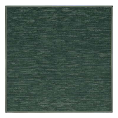 Machine Washable Solid Green Area Rug