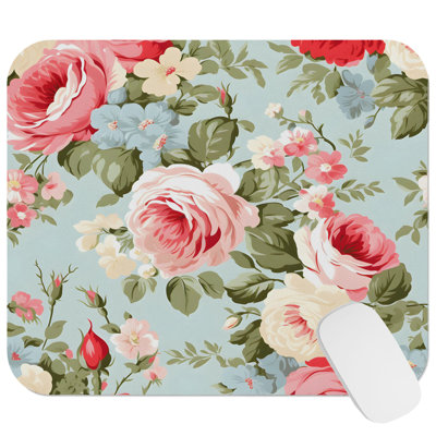Floral Flower Dreams III Gaming Cute Office Laptop Desk Pad Gift Mat Square Rectangle Non-Slip Mousepad
