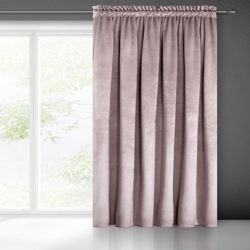 Melanie Slot Top Blackout Curtain, Powder