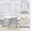 Chaise de salle à manger rembourrée en similicuir moderne avec pieds incurvés en métal et dossier découpé (ensemble de 2)-2036752460-2031375125-2031375114