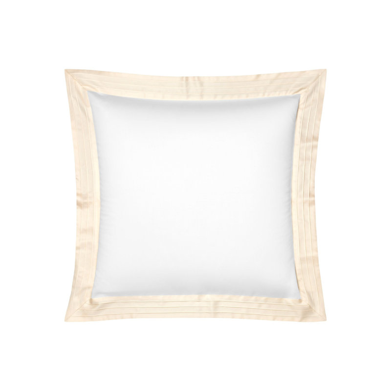 Eden Sham, Euro, Snow White/Creamy Ecru