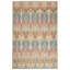 Seneca Machine Printed Polyester Chevron Area Rug in Brown/Red/Green-1546400437