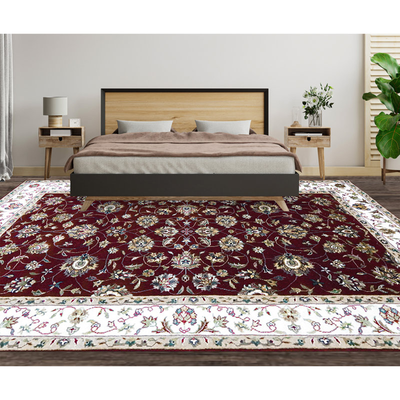 Intricately Floral Area Rug, Rectangle 10' x 14'