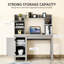 Bureau d'ordinateur avec huche et armoire Homcom Farmhouse-1461402160