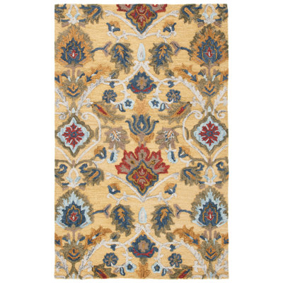 Haimes Hand Tufted Wool Floral Rug