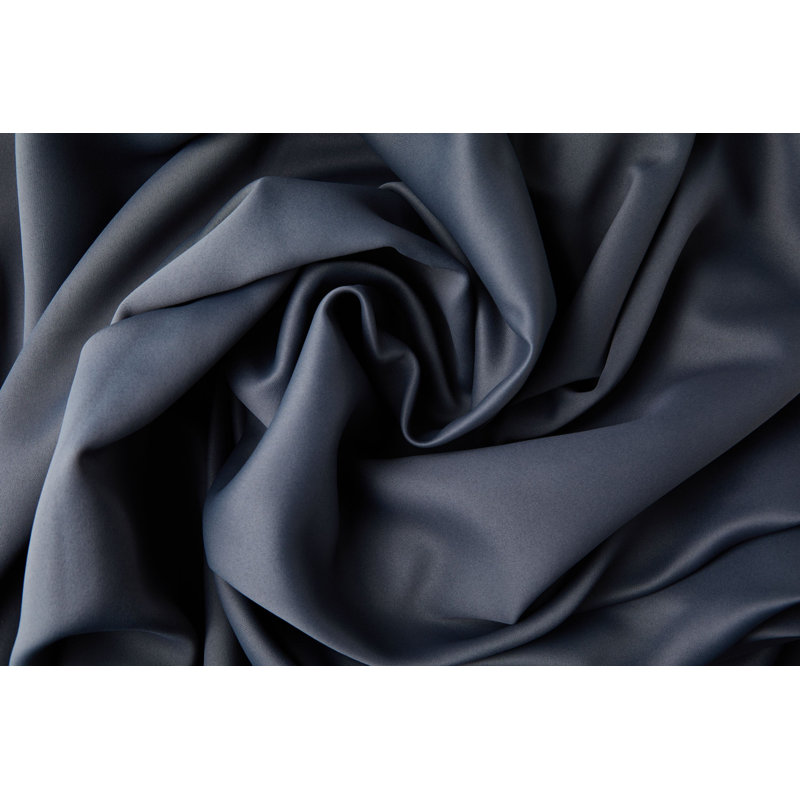Cali Pencil Pleat Blackout Curtains, 114cm Width x 213cm Drop, Charcoal Grey