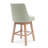 Swivel Upholstered Counter Stool with Solid Wood Frame-93524413