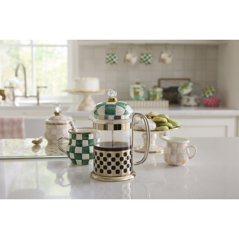 Emerald Check French Press
