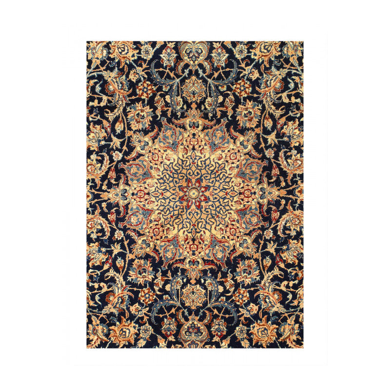 Tapis unique en laine et soie 5 pi 5 po x 8 pi 9 po Restrepo
