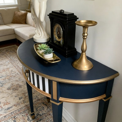 Modern elegant semi-circular console table