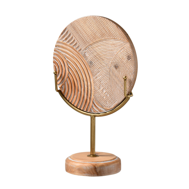 Petit objet sculpté Lambert - naturel, H 12,75 po x l 7,75 po x P 4,75 po