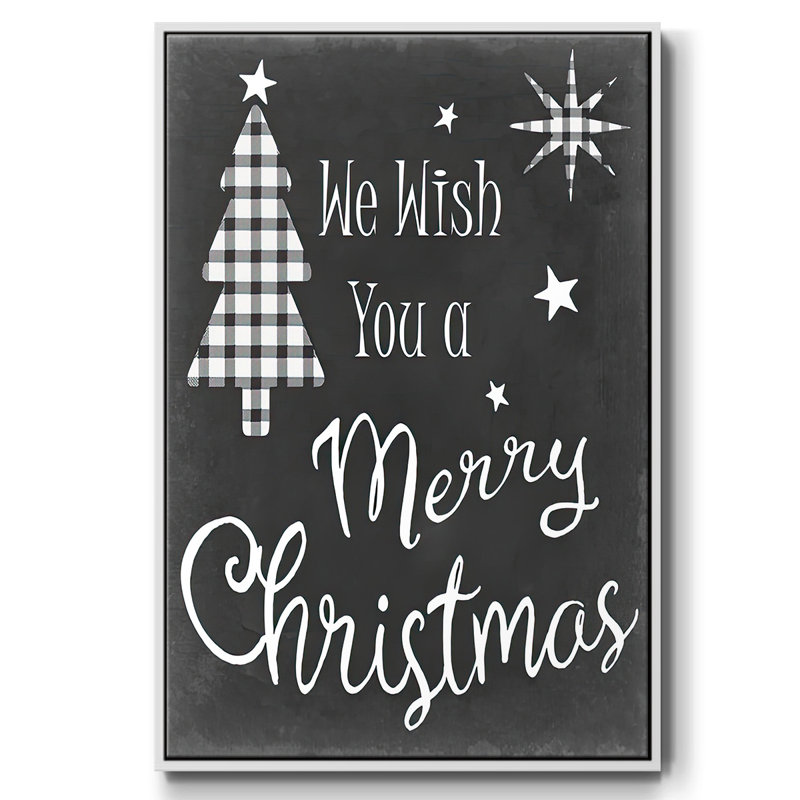" We Wish ", 25" H x 17" W x 1.5" D, White Framed