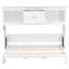 Lit simple escamotable mural avec station de charge et tiroir - Lit simple pliant peu encombrant blanc-1053419905