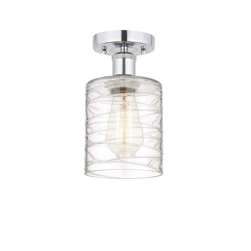 Plafonnier semi-encastré 5 lumières Anelise, Chrome poli
