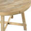 Table ronde en bois naturel délavé avec rallonge, 16 po, fabrication solide, pouvant accueillir jusqu'à 6 personnes-935251034-935251036