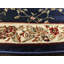 Tapis traditionnel bleu marine à motif oriental de style treillis-16355761