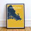 Honolulu City Map - No Frame Print-1848708853