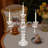 10.5 H Crytal 3-arm Tabletop Candelabra