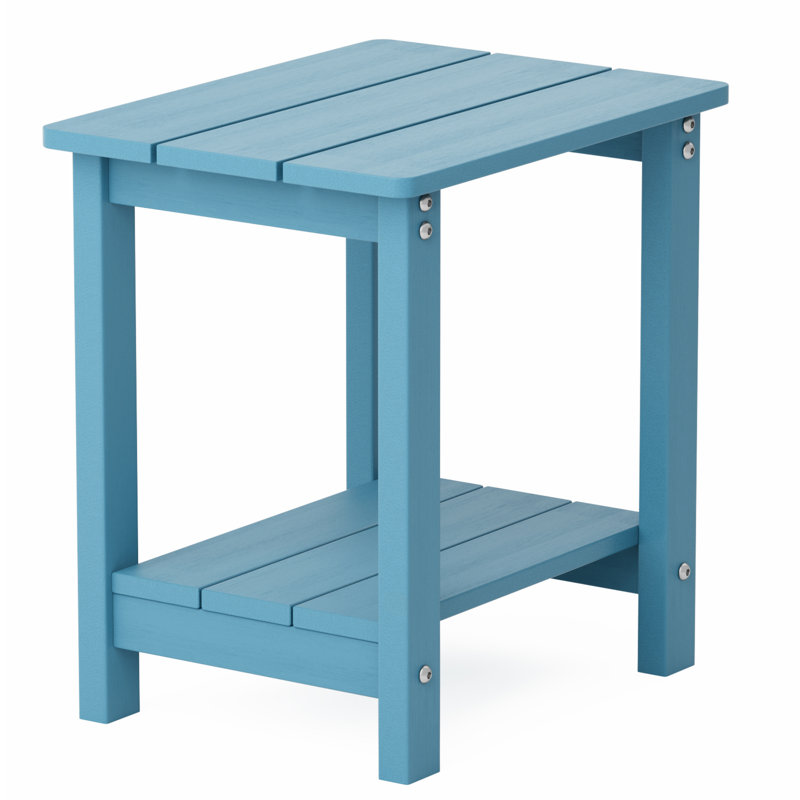 Table de bout d'extérieur à 2 niveaux Aliah HiPS Adirondack, Bleu clair