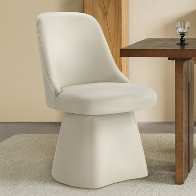 Chaise pivotante rembourrée en tissu