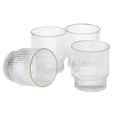  Libbey Classic Can Tumbler Glasses Set of 4, Clear