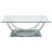Amelia Chrome Rectangular U-Shaped Glass Top Coffee Table