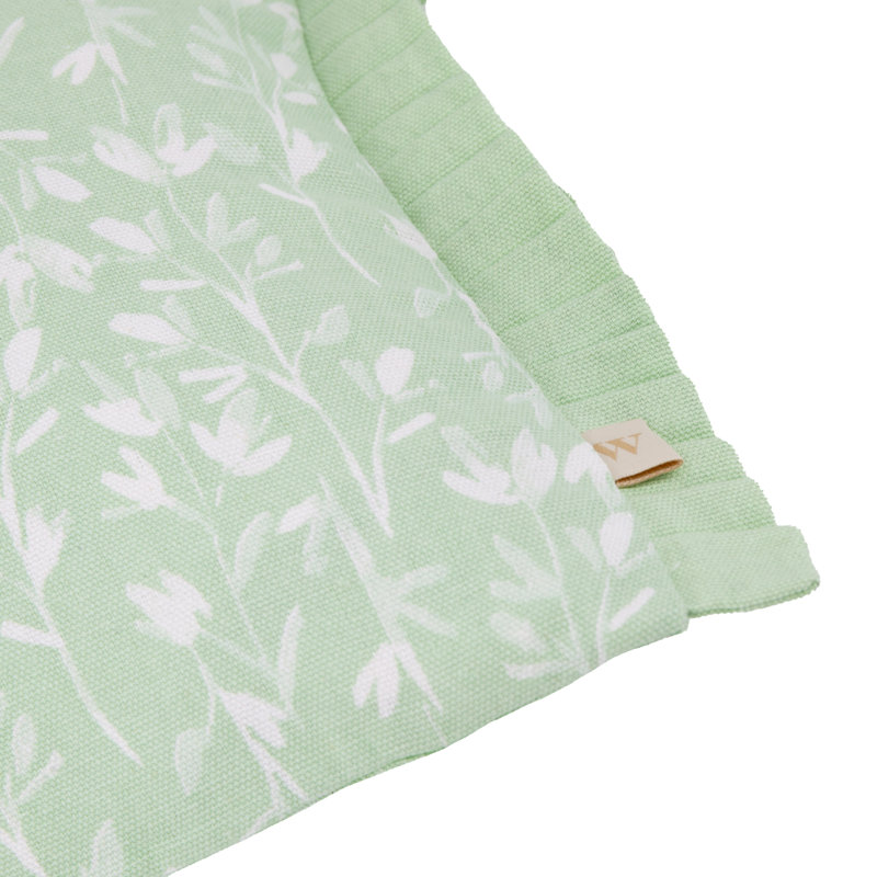 Chabot Floral Rectangular Throw Pillow Cover, Green