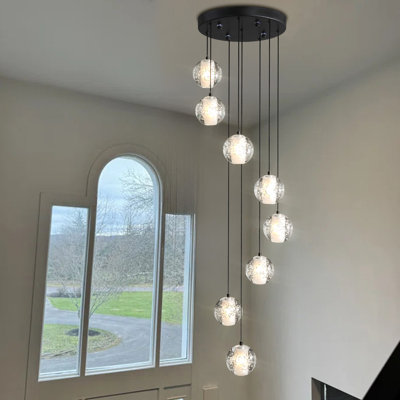 Luminaire suspendu pour escalier en grappe Earlyn Glode Cluster (ampoules incluses)