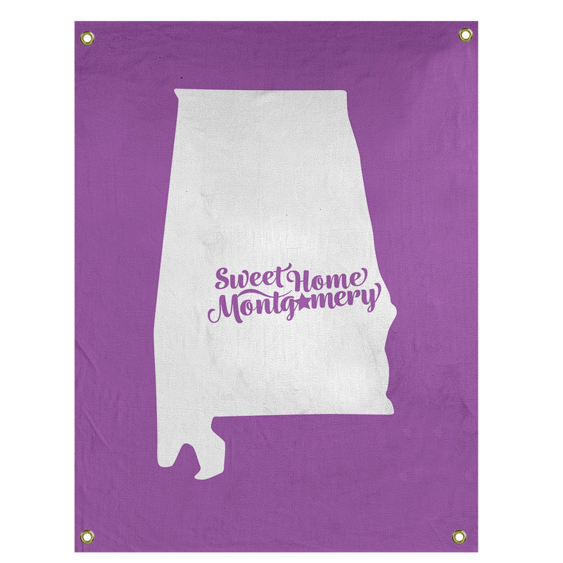 Tapisserie murale montgomery alabama, H 36 po x l 26 po, Violet