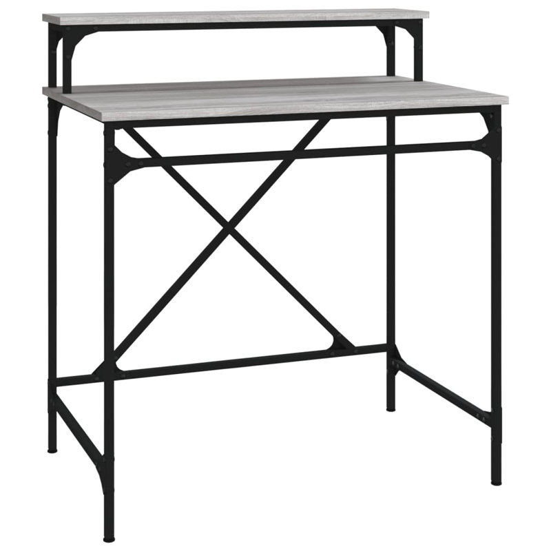 Annemore Metal Base Computer Desk, Grey sonoma