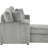 Plush Sectional Sofa W/ Pull Out Sleeper made with Velvet fabric- Gray-345199908
