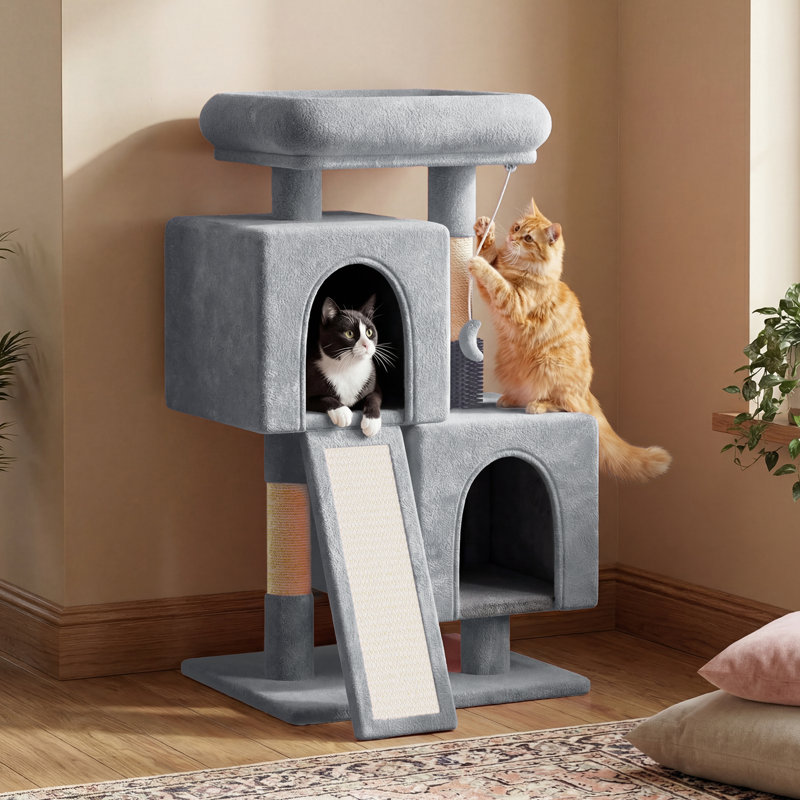 Maison pour chat 34 po H, Gris foncé