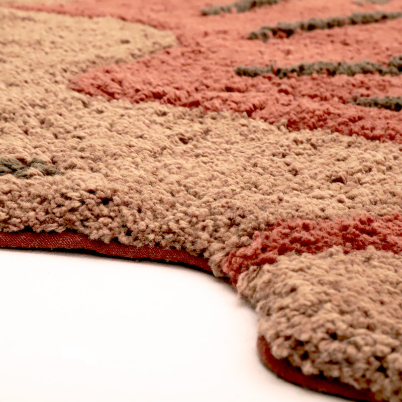 Clymer Hand Tufted Cotton Brown/Red Rug