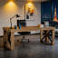 Bureau à domicile, bureau de direction moderne, bureau d'ordinateur