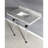 Kingston Brass Templeton 36-Inch Carrara Marble Vanity Top with Clear Acrylic Legs (8-Inch, 3-Hole)-29273607