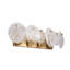 Meuble-lavabo Lily - finition laiton brossé - abat-jour en verre de style Murano blanc vaporeux-1833635386-1833635385