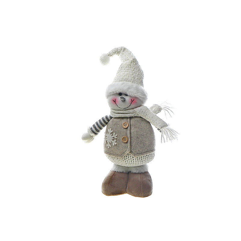 Bonhomme de neige en peluche debout