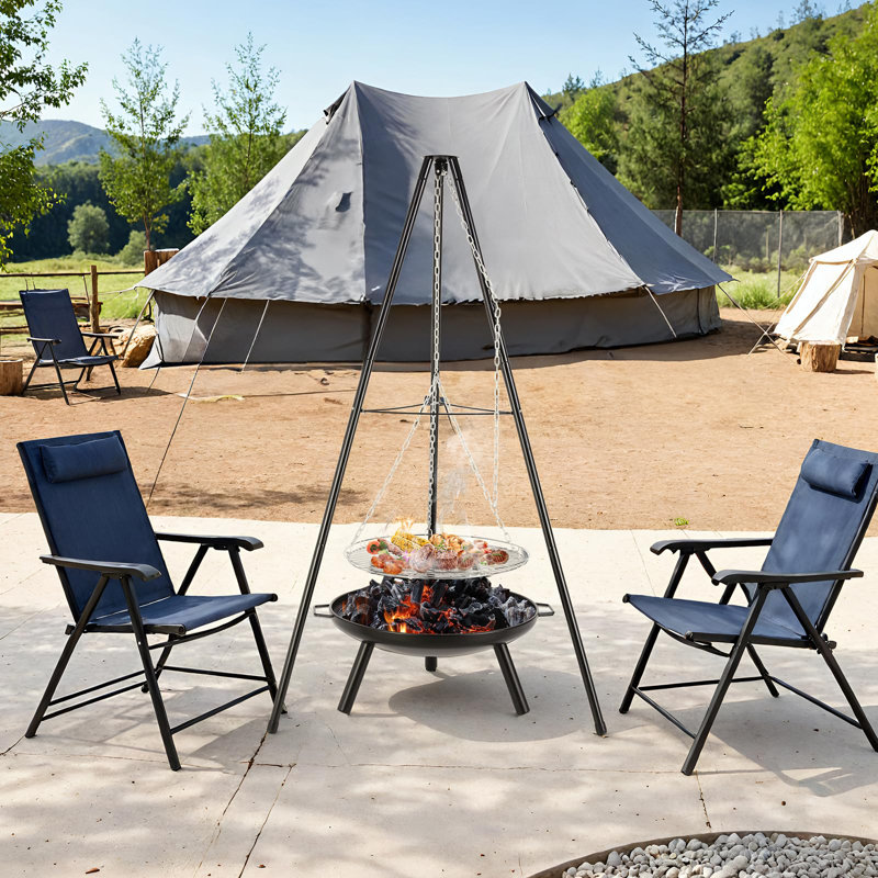 LIFERUN 86cm W Portable Gas & Charcoal Combo Grill
