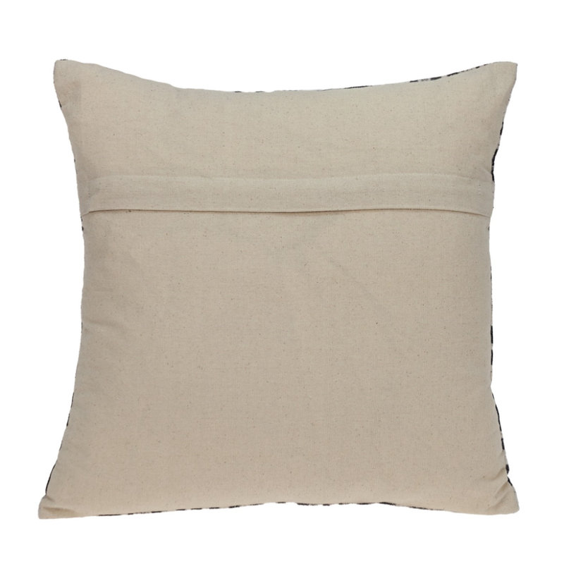 Coussin décoratif en velours noir et blanc