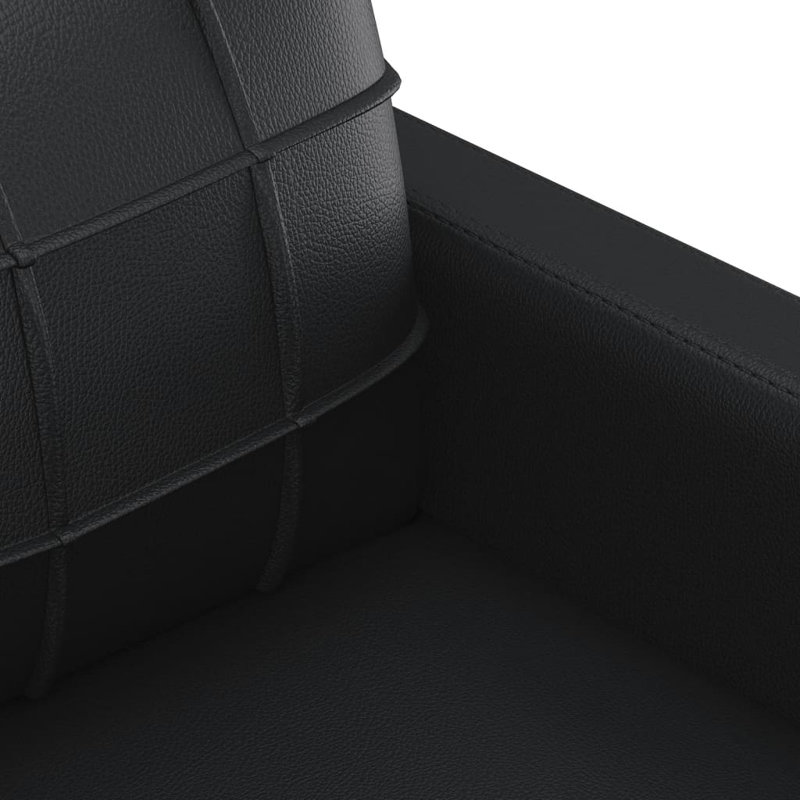 Causeuse rembourrée Adeesa, Noir, H 31,5 po x l 54,3 po x P 30,3 po