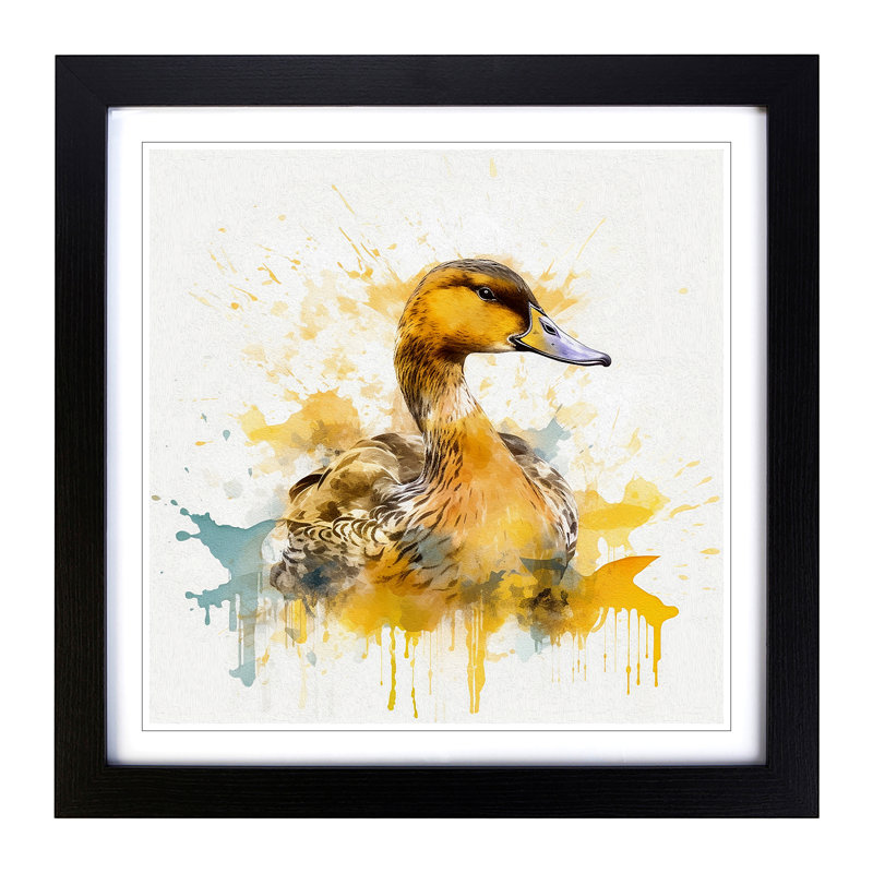 Single Picture Frame Print on Wood, Black