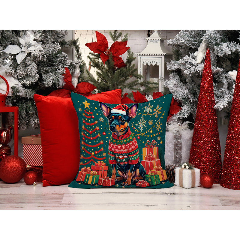 Coussin décoratif intérieur / extérieur Enchanted Christmas, 14 po x 14 po