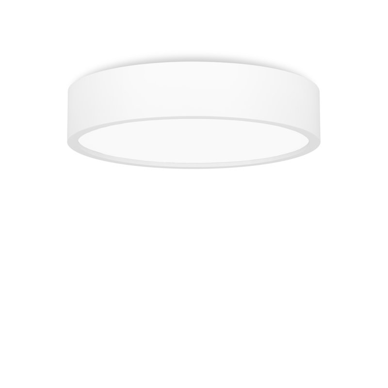 Demitra Glass Flush Mount, White, 8cm H x 37.5cm W x 37.5cm D