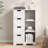 Wooden Floor Storage Cabinet, Side Storage Cupboard with 4 Drawers, Freestanding Entryway/Bathroom Storage Organizer