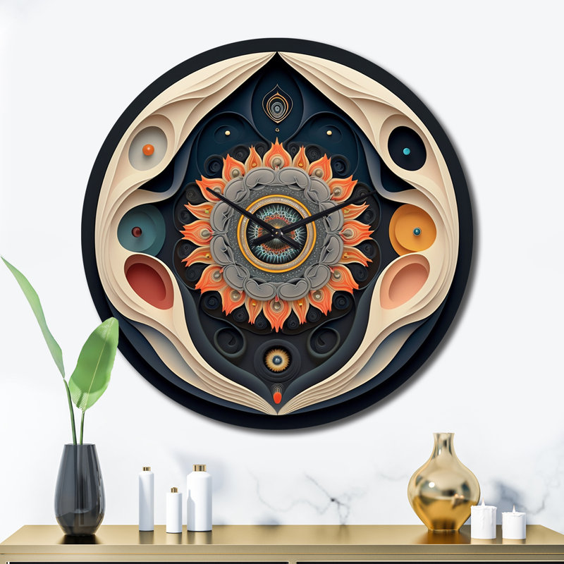 Horloge murale en métal Katriece, Très grand