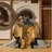 Machine Washable Parez Borobudur Temple Indonesia Classic Oriental Rug in Brown – Beige Binding-1401166851